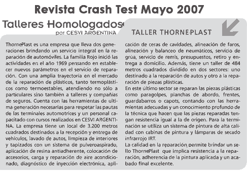 Recorte de prensa de CESVI Argentina